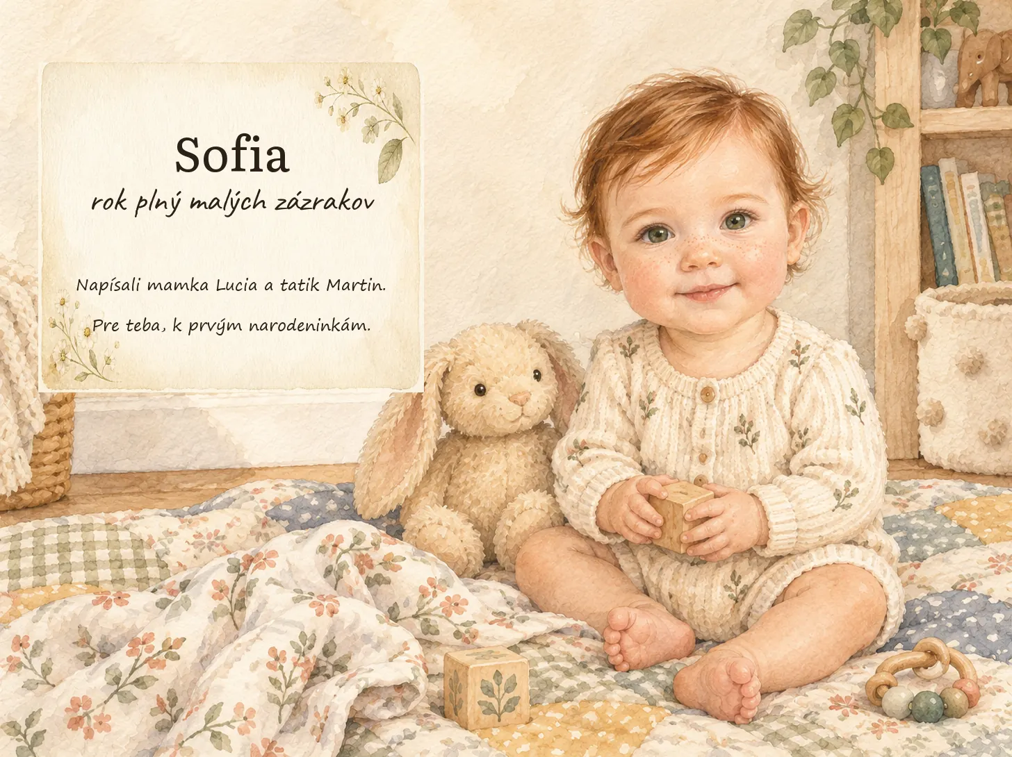 Dvojstrana z ukážkovej knihy: Sofia, rok plný malých zázrakov