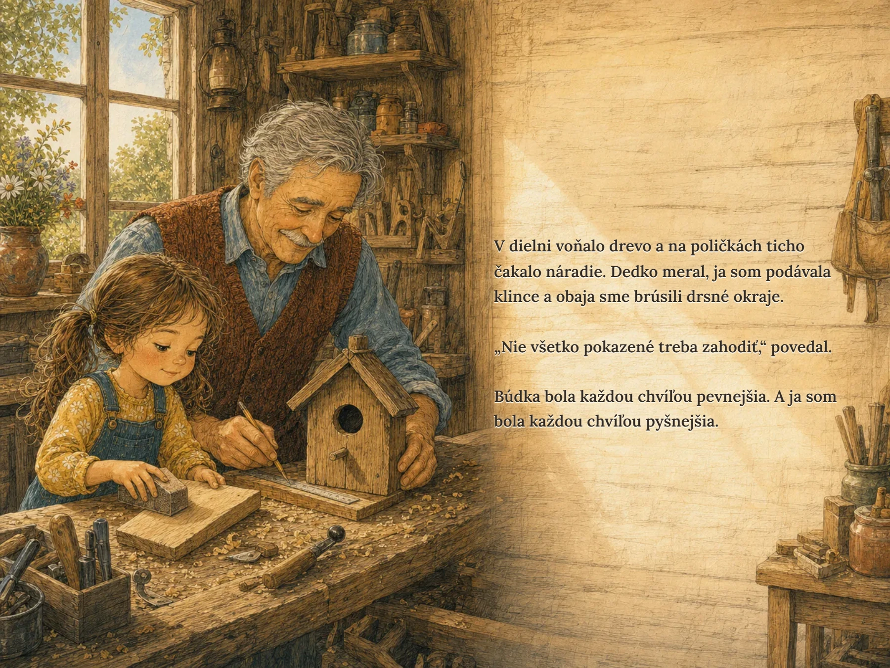 Dvojstrana: dedkova dielňa